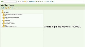 How to create pipeline material in SAP MM  || Pipeline Video 1
