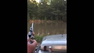 Test firing .50 Caliber Muzzleloader with a 100 grain load 1