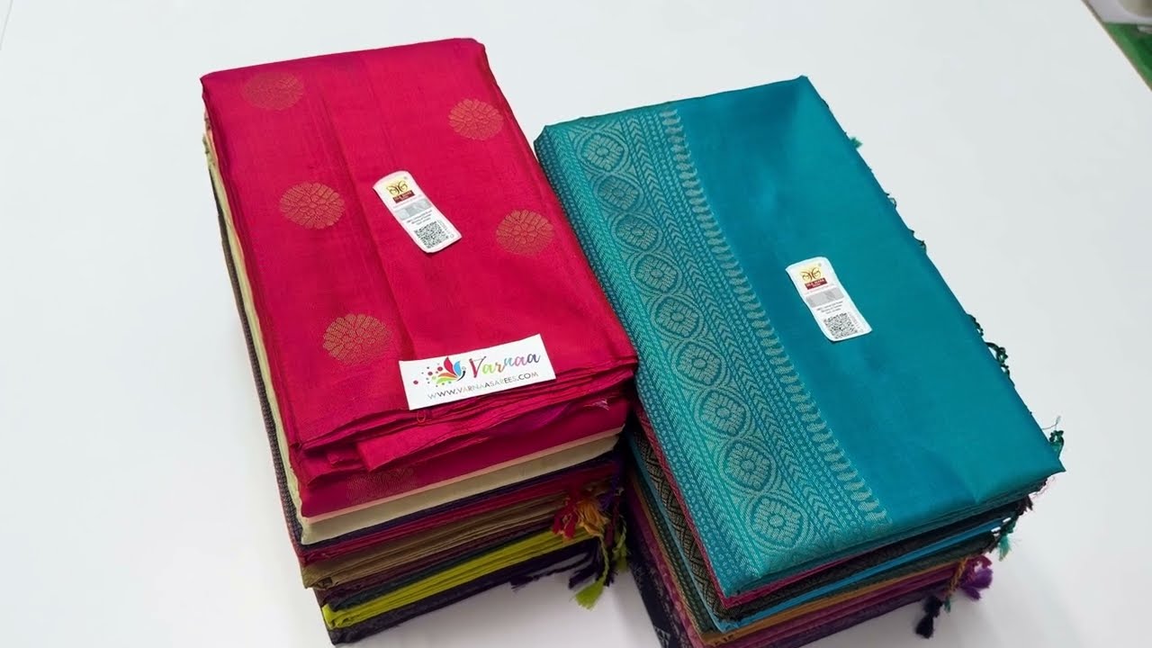 Single colour pure silk handloom sarees | offer price | free shipping | varnaa sirumugai