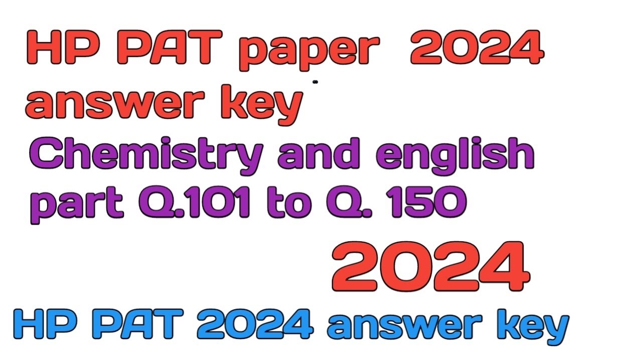HP PAT  question paper answer key 2024 maths part Q 25 to Q 50 HP PAT solved paper 2024