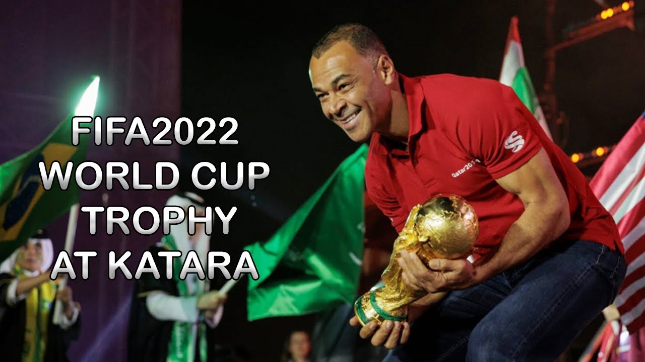 Brazilian football legend Cafu with FIFA2022 World Cup Trophy at Katara |  DOHA | QATAR | FRS MusiC