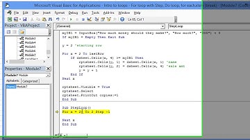 07 Loops and Report Writing Basics 076 For Loop Going Backwards using STEP