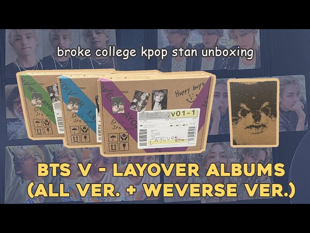 🐶 BTS V - Layover (green version) album unboxing 🐶 