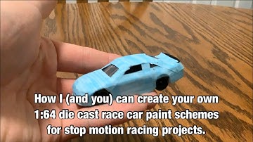 How to create your own 1:64 NASCAR diecast race car paint schemes for stop motion racing projects