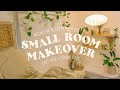 extreme small room makeover 🍃 • a 4sqm bedroom with loft bed + desk decor