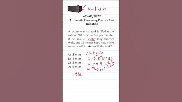 Volume: ASVAB/PiCAT Arithmetic Reasoning Practice Test Q #acetheasvab with #grammarhero #afqt