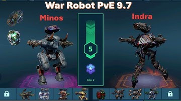 Hướng dẫn vượt qua pve ải 5 với Minos và Indra lv3 - War Robot PvE level 5 guide #warrobot #pve