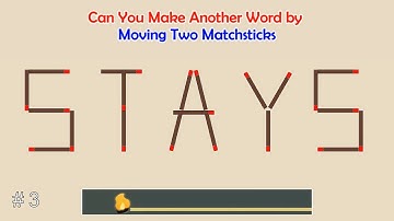 Can you make another word from the existing one? | Matchstick Word Puzzles #   | Brain Teaser