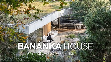 Banánka House | A Y-Shaped Concrete Retreat Hidden in a Forest Valley