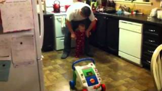 Carter's first steps (assisted)!