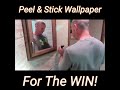Peel &amp; Stick Wallpaper For RV&#39;s #shorts #youtubeshorts #timelapse #rvlife #rv #diy #diyprojects