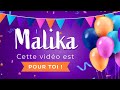 Joyeux anniversaire Malika !