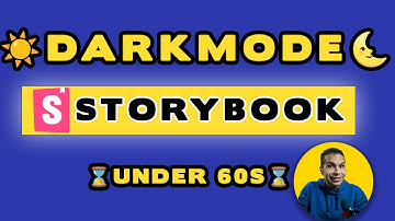 Storybook ReactJS: Toggle Dark Mode in 3 Easy Steps (less than 60s)