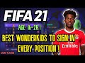 FIFA 21: WONDERKIDS TO SIGN IN EVERY POSITIONS ON CAREER MODE! (Any Teams!)