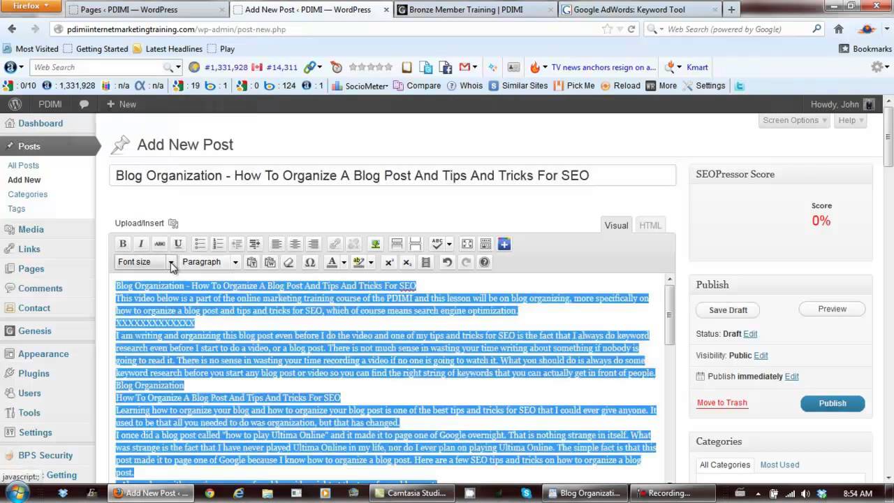 Search Engine Optimization Techniques PDF   Webpage Video 1 Part 1