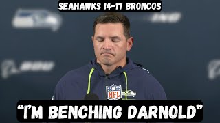 Mike Macdonald BENCHES Sam Darnold after loss - Post Game Press Conference - Seahawks vs Broncos 