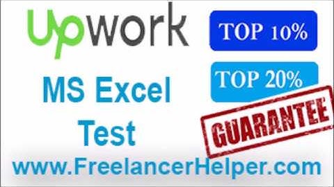 Pass Upwork MS Excel Test answers-TOP 10%