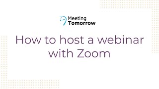 How to host a Zoom webinar