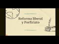 Reforma liberal, Constitución  de 1857, Porfiriato