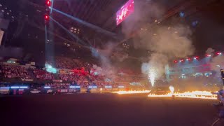 PBR cowboys introduced during Sunday's Unleash the Beast event in Billings