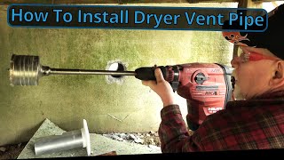 Drill 4' Hole Through Cinder Block for Dryer Vent
