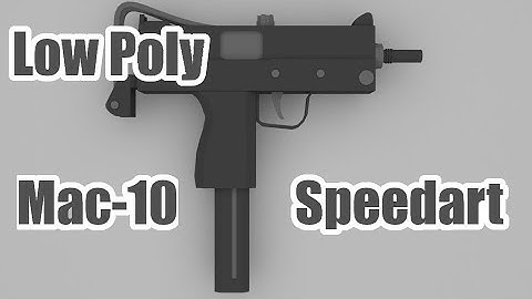 Low Poly Mac-10 Speedart [Blender] (No Music)