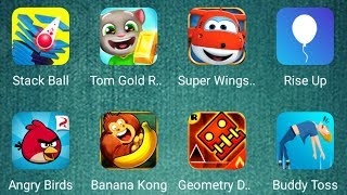 Stack Ball, Tom Gold Run, Super Wings, Rise Up, Angry Birds, Banana Kong, Geometry Dash Buddy Toss screenshot 2