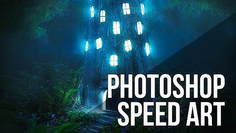 Photoshop Speed art - Glowing tree