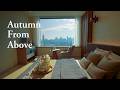 Inside a luxury Japanese apartment with autumn views.
