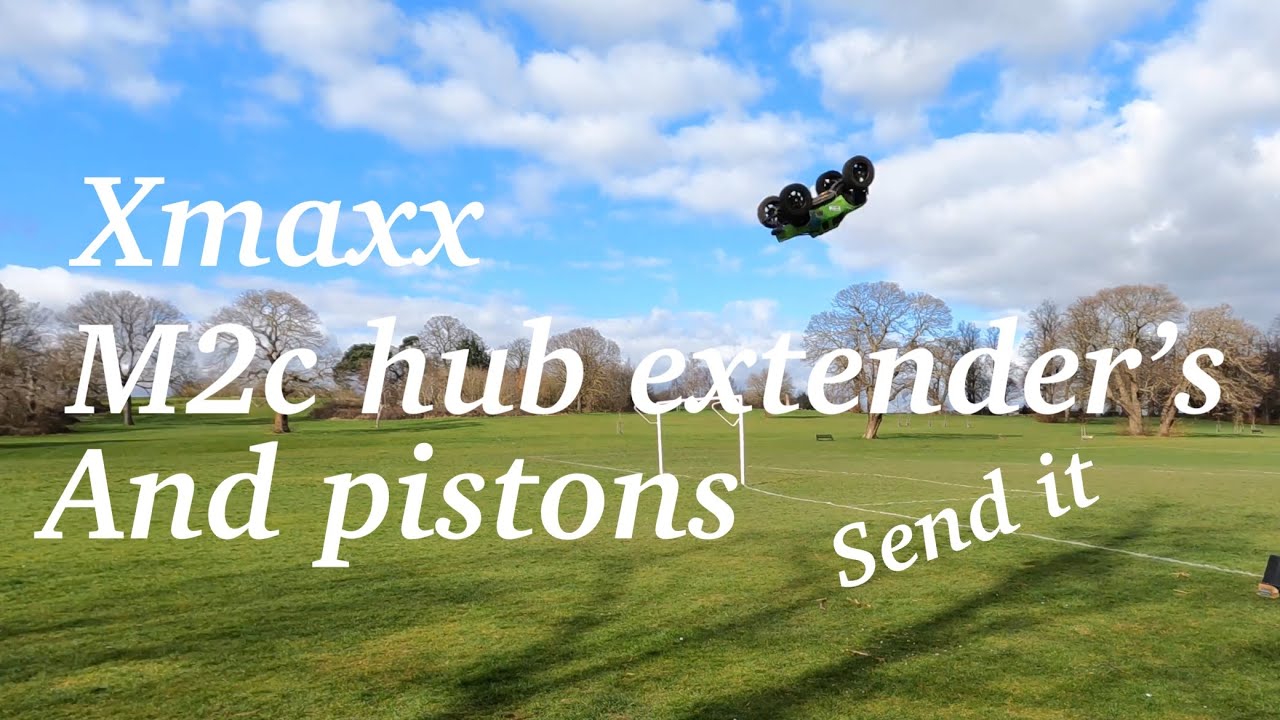 Xmaxx with M2c hub extender’s and shock pistons hits the ramp. YouTube