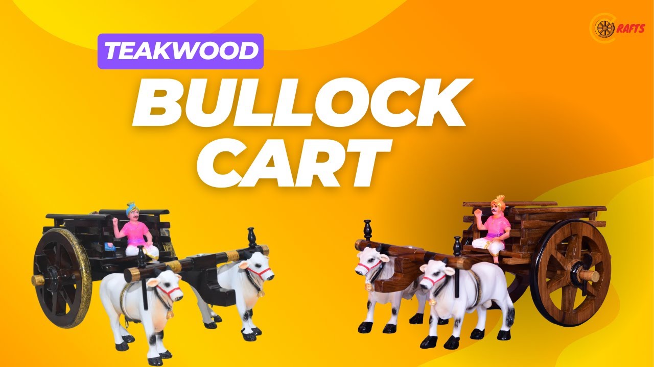 Handcrafted Teak Wood Bullock Cart Showcase | Unique Home Decor Ideas | Dagguluru