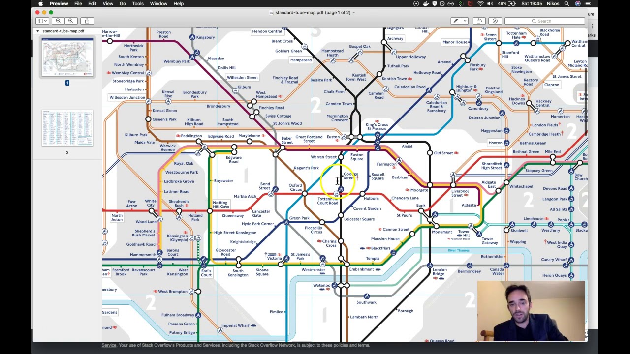 How to navigate the London Tube Map from a Programmer with