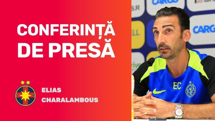 Conferință de presă FCSB » Elias Charalambous prefațează duelul cu Petrolul - YouTube