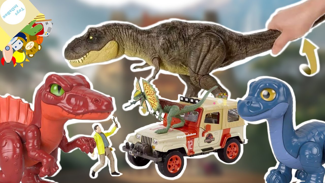 DINO ESCAPE | T-REX, DILOPHOSAURUS SET & IMAGINEXT | Jurassic World | Toys InDaBox - YouTube