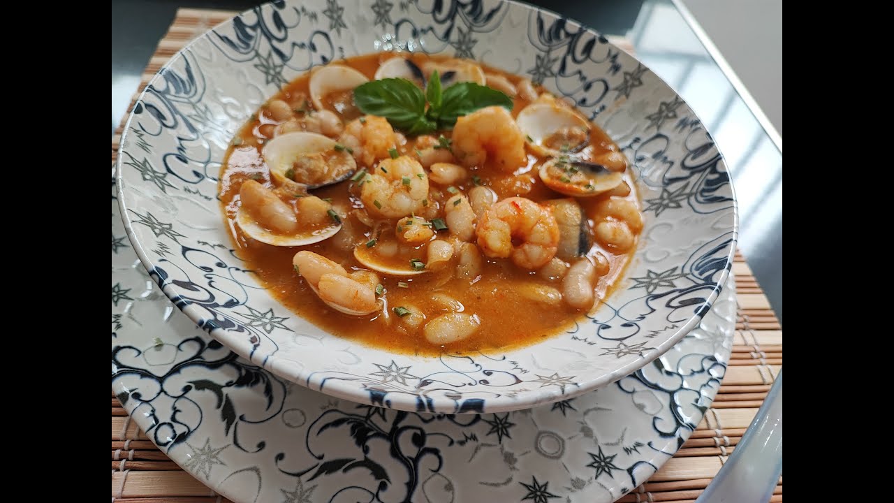 Alubias con almejas y gambas