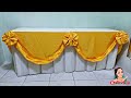 FLOWER SCALLOP WITH KNIFE PLEATS DESIGN TABLE SKIRTING IDEAS