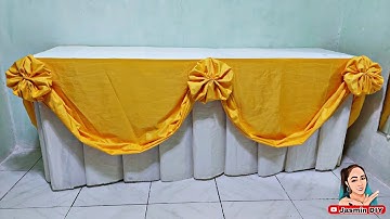 FLOWER SCALLOP WITH KNIFE PLEATS DESIGN TABLE SKIRTING IDEAS