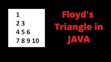 Write a java program to print floyd