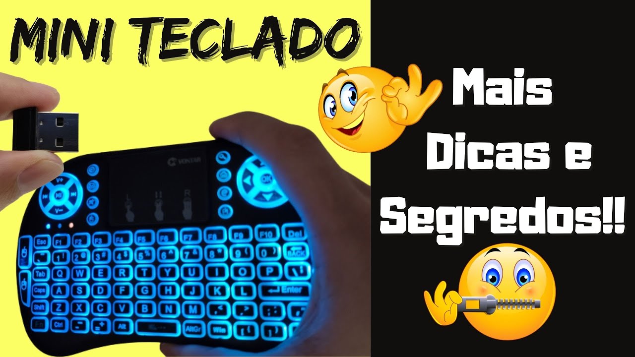 Mini Teclado TV BOX Android PC Smart TV/PS3/XBOX! Mais Dicas e Segredos Review Mini keyboard RGB!