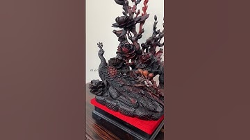 Tượng chim công uyên ương gỗ trắc | Độc đáo & Ý nghĩa #shorts