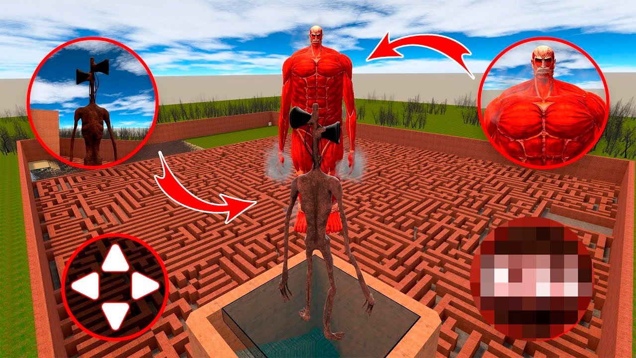 STRONGEST MONSTER? SIREN HEAD VS GIANT TITAN Garry's Mod