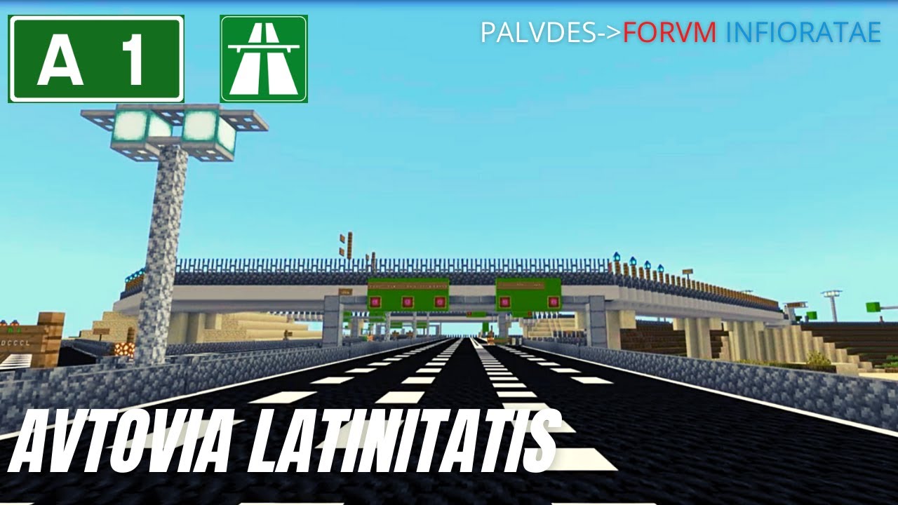 Minecraft Freeway A1 "Autovia Latinitatis" NEW SECTION opening Paludes-FN [Minecraft Highway Trip]