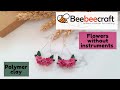 Earrings with little flowers * Polymer clay * DIY * Tutorial * Beebeecraft * Melagrana design