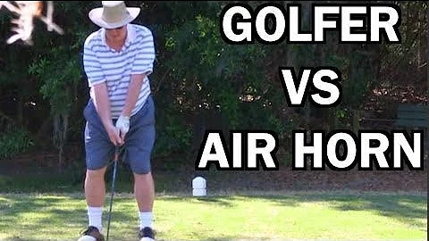Air Horn at Golf Course Prank.. Gone wrong