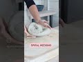 Three ways to wedge clay; slam cut wedging, spiral wedging and ram’s head wedging. #potterswheel