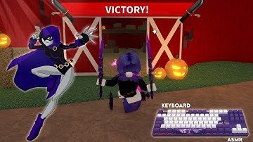 PLAYING MM2 AS A RAVEN + KEYBOARD ASMR (XENO SET)😈