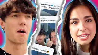 Tik Tok stars Addison Rae \& Bryce Hall BREAK UP after she deletes THIS pic?! Here’s the receipts!