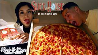 Epic Cheat Day | Hook & Press Donuts MUKBANG | EATING Slice House By Tony Gemignani Pizza & Wings