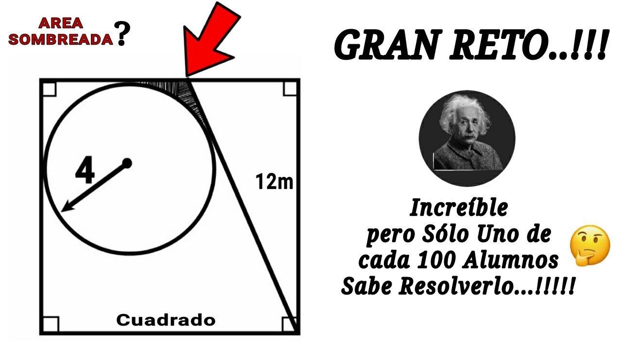 👉 El Problema de Área Sombreada que Hace Rendirse a la Mayoría | SOLUCIÓN Paso a  paso🔴😩 Difícil?