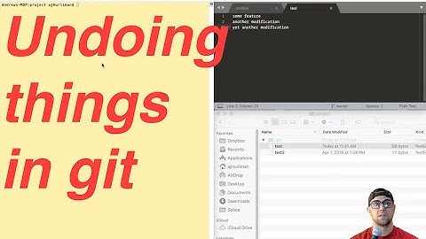 Undoing stuff in git